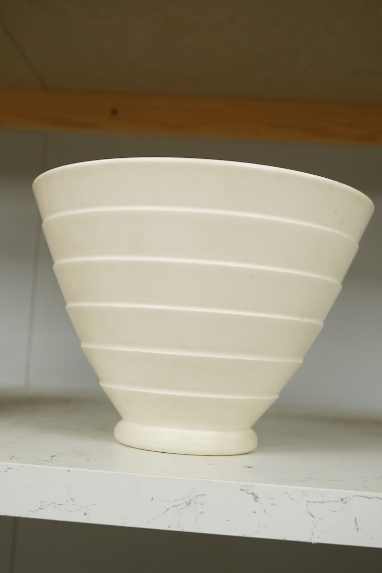 A Keith Murray for Wedgwood, a banded bowl, stamped to the base, 14cm high